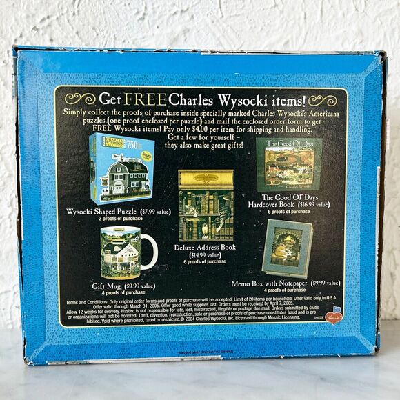 Charles Wysocki Chestnut Valley Winter Ice Skaters 1000 Piece Puzzle - Complete - Picture 7 of 7